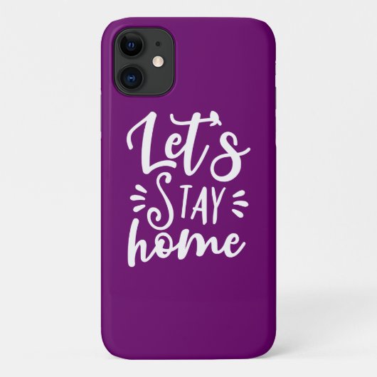 Coques Case-Mate iPhone Restons à la maison violet (Dos)