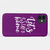 Coques Case-Mate iPhone Restons à la maison violet (Dos (Horizontal))