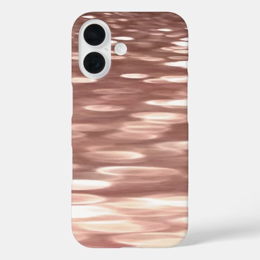 Coques Case-Mate iPhone Résumé #3 : Rose cuivrée dorée scintillante (Verso)