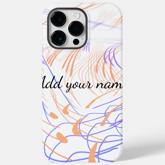 Coques Case-Mate iPhone Résumé aquarelle orange violet ajouter nom texte t (Verso)