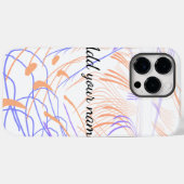 Coques Case-Mate iPhone Résumé aquarelle orange violet ajouter nom texte t (Verso (horizontal))