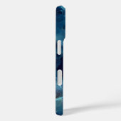 Coques Case-Mate iPhone Résumé Bleu Fluide (Verso / Droite)