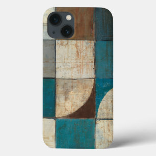 iPhone 13 Coque Résumé dans le bleu et le brun