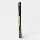Coques Case-Mate iPhone Résumé dans le bleu et le brun (Dos/Gauche)