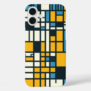 Coques iPhone 16 Plus Résumé de la grille moderne - Geomet inspiré par M
