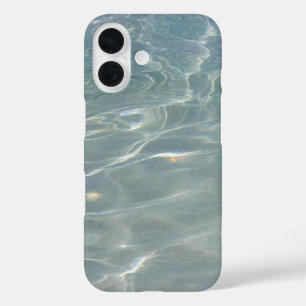 Coques iPhone 16 Résumé d'eau des Caraïbes Bleu Nature