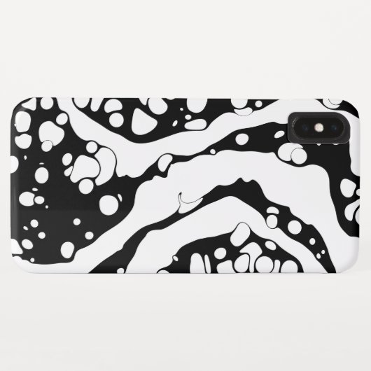 Coques Case-Mate iPhone Résumé noir et blanc (Dos (Horizontal))