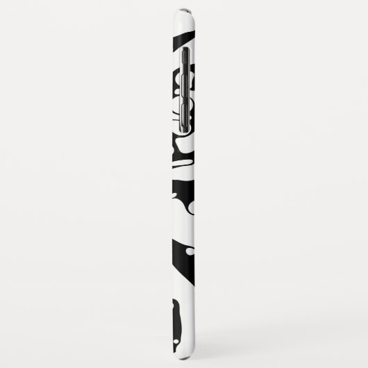 Coques Case-Mate iPhone Résumé noir et blanc (Dos/Gauche)