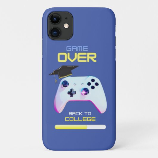 Coques Case-Mate iPhone retour à la fac jaune bleu brillant parties scinti (Dos)