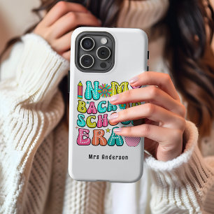 Coque Pour Pour iPhone 14 Pro Max Retour à l'école enseignant rétro coloré