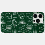 Coques Case-Mate iPhone Retour À L'École Vert Blanc (Verso (horizontal))