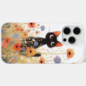 Coques Case-Mate iPhone Retraite Fleur Chat Noir (Verso (horizontal))