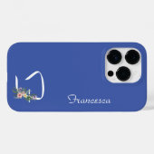 Coques Case-Mate iPhone Retraite Florale Monogramme F (Verso (horizontal))