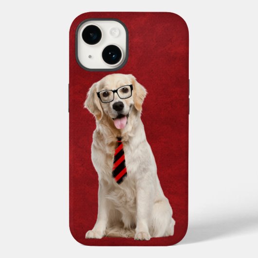 Coques Case-Mate iPhone Retriever d'or avec lunettes (Verso)