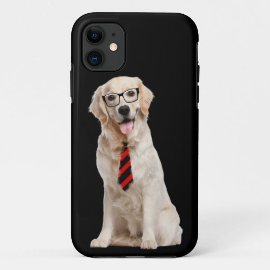 Coques Case-Mate iPhone Retriever d'or avec lunettes (Dos)