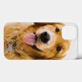 Coques Case-Mate iPhone Retriever d'or souriant (Verso (horizontal))