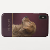Coques Case-Mate iPhone Retriever du Golden Personalisé Nom | Chien (Dos (Horizontal))