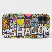Coques Case-Mate iPhone Rétro 60s Psychédélique Shalom AMOUR (Dos (Horizontal))