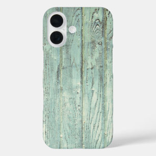 Coques iPhone 16 Retro Aqua Wood