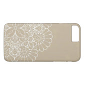 Coques Case-Mate iPhone Rétro arrière - plan avec l'ornement de dentelle (Dos (Horizontal))