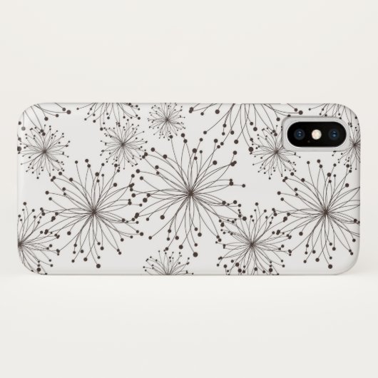 Coques Case-Mate iPhone Rétro arrière - plan floral (Dos (Horizontal))