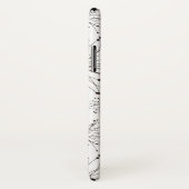 Coques Case-Mate iPhone Rétro arrière - plan floral (Dos/Droite)