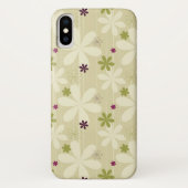 Coques Case-Mate iPhone Rétro arrière - plan floral (Dos)
