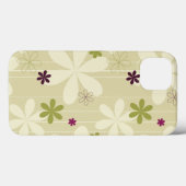Coques Case-Mate iPhone Rétro arrière - plan floral (Verso (horizontal))