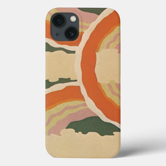 Coques Case-Mate iPhone Retro Art Déco Jazz Circles Nuages Arc-en-ciel Mot (Verso)