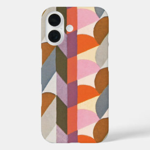 Coques iPhone 16 Retro Art Déco Jazz Pastel Couleurs Formes Motifs