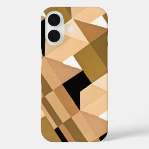 Coques iPhone 16 Retro Art Déco Jazz Vintage Abstrait chaleureux Mo