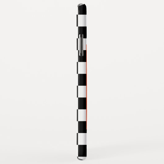 Coques Case-Mate iPhone Retro B&W Checkerboard, Hipster Carlin, Personnali (Dos/Droite)