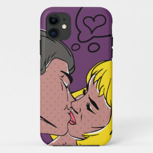 Coque iPhone 11 Rétro baiser de couples