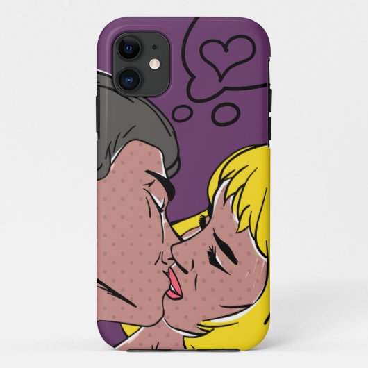 Coques Case-Mate iPhone Rétro baiser de couples (Dos)