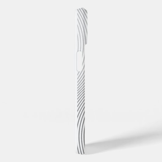Coques Case-Mate iPhone Retro black white lines Abstract minimal Monogram (Verso / Droite)