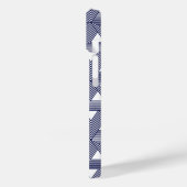 Coques Case-Mate iPhone Retro Blue Navy Japon Triangle Motif géométrique (Verso / Gauche)