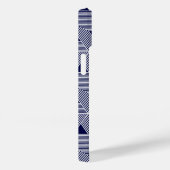 Coques Case-Mate iPhone Retro Blue Navy Japon Triangle Motif géométrique (Verso / Droite)