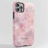 Coques Case-Mate iPhone Retro Blush Pink Disco Mirror | Monogramme