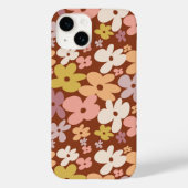 Coques Case-Mate iPhone Retro Boho Flower Power Pattern (Verso)