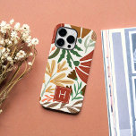 Coque iPhone 15 Pro Max Retro Boho Terracota Floral Simple Chic Monogramme<br><div class="desc">Retro Boho Terracota Floral Simple Chic Monogram iPhone 15 Pro Max Coque. Parfait comme cadeau personnalisé à une fille,  une fille,  un ami ou un fonctionnaire.</div>