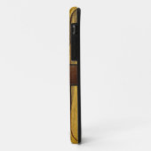 Coques Case-Mate iPhone Retro Bois Brown cuir look (Dos/Gauche)