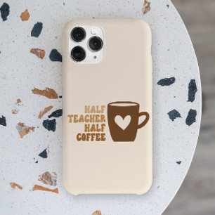 Case-Mate iPhone Case Retro Brown Funny Demi enseignant demi-café