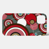 Coques Case-Mate iPhone Rétro caisse abstraite géniale rouge de téléphone (Verso (horizontal))