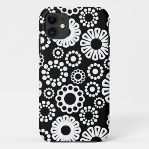 Etui iPhone Case-Mate Rétro caisse noire de l'iPhone 5 de fleurs