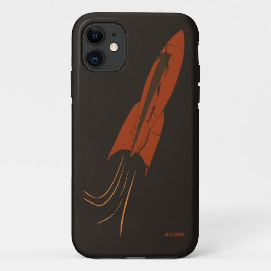 Coques Case-Mate iPhone Rétro caisse rouge de l'iPhone 5 de Rocket par (Dos)