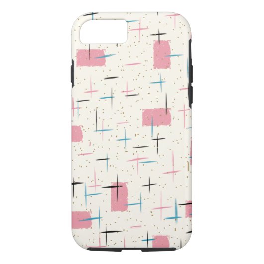 Coques Case-Mate iPhone Rétro cas rose atomique de l'iPhone 7 de motif (Dos)