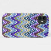 Coques Case-Mate iPhone Rétro Chevron et motif onduleux de rayures (Dos (Horizontal))