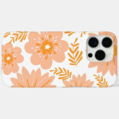Coques Case-Mate iPhone Retro Chic Peach Floral Pattern Printemps Whimsica (Verso (horizontal))