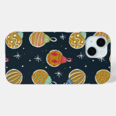 Coques Case-Mate iPhone Retro Christmas Ornament Pattern Phone Case (Verso (horizontal))