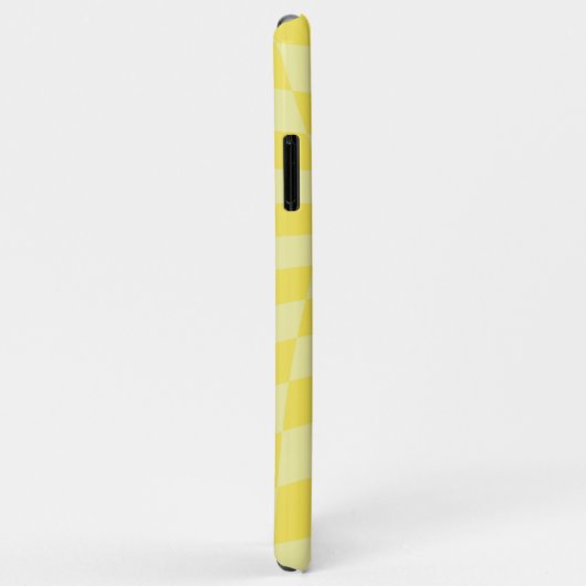 Coques Case-Mate iPhone Retro citron jaune pastel Warboard (Dos/Droite)